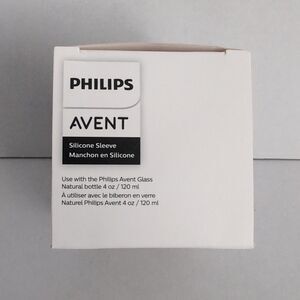 Philips‎ Avent Blue Silicone Sleeve for use with Avent Glass Natural 4 oz Bottle